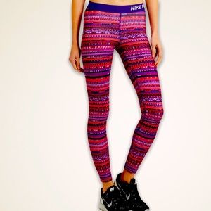 Nike Pro Warm 8 printed stretch-jersey leggings Sm
